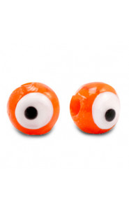 Glasperle Nazar Auge 6mm Orange